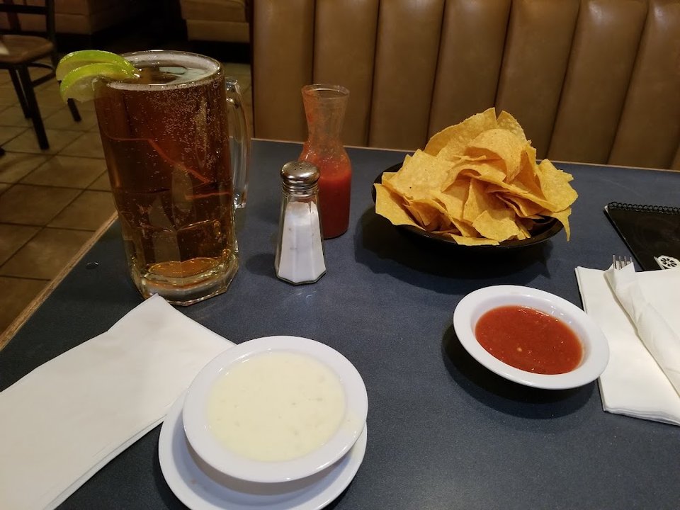 Menu layout featuring Mexican dishes and categories